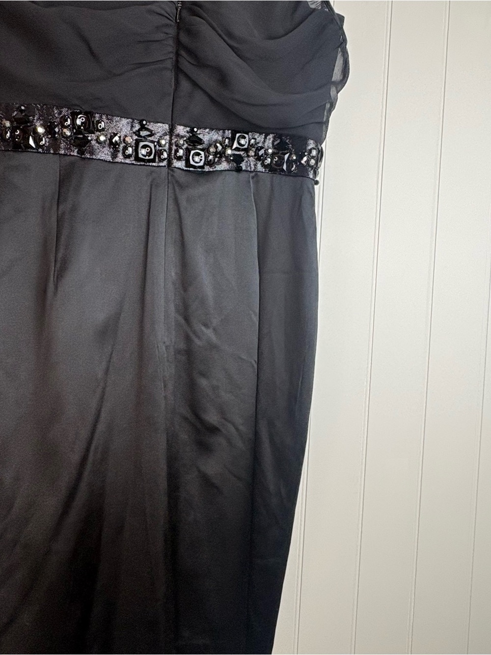 Hoglund New York Black Beaded Mesh Cocktail Dress Size 8 - Picture 6 of 9